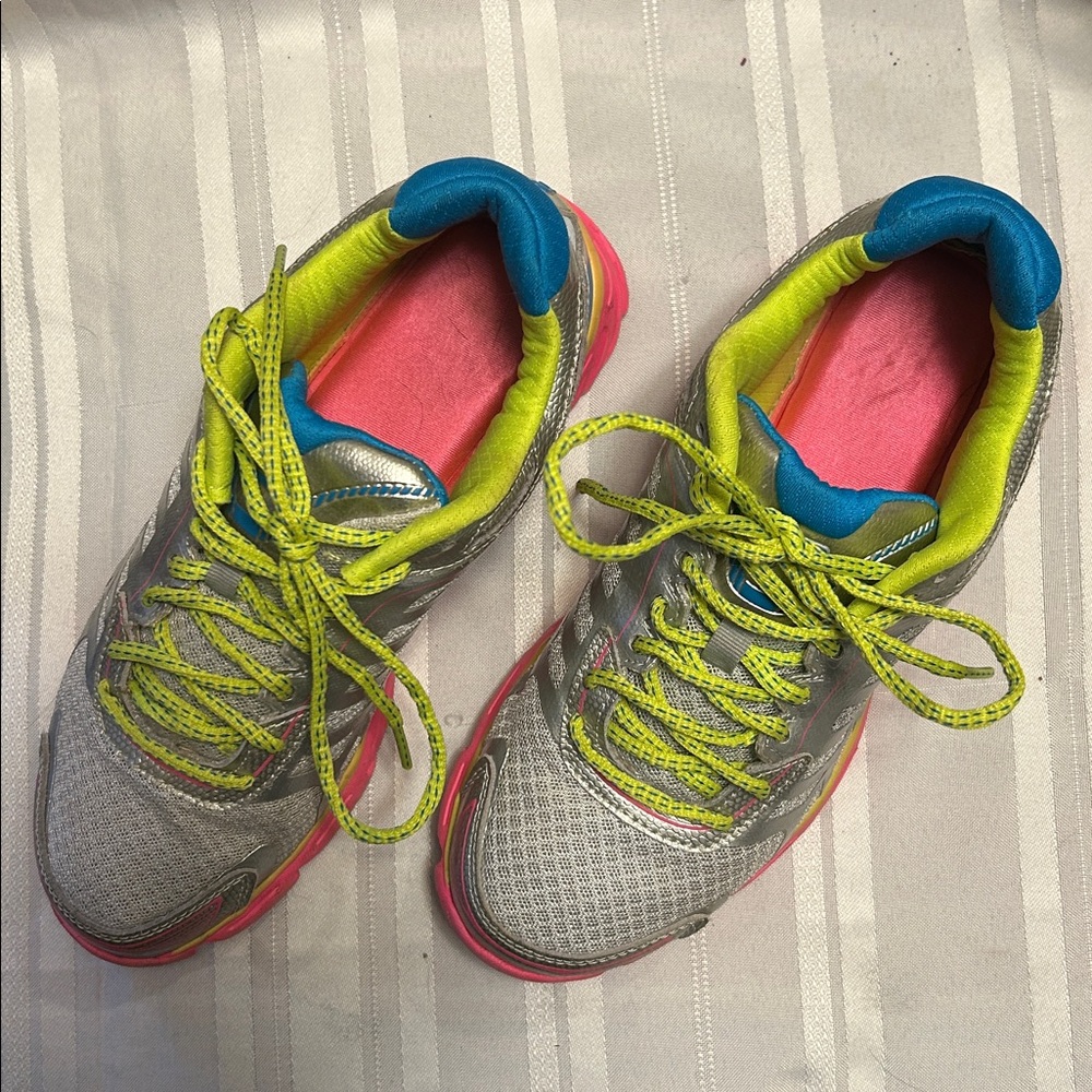 Fila Silver and Neon Women's Athletic Shoes